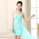 Strapless Side-draped Party Dress