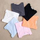 Set Of 2: Plain Round-neck T-shirt
