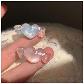 Flying Heart Resin Earring