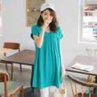 V-neck Loose Fit Pinched Pleat Top