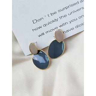 Disc Drop Earring 1 Pair - 925 Silver Earrings - As Shown In Figure - One Size