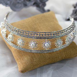 Wedding Faux Pearl Rhinestone Headband