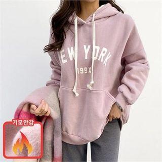 New York Fleece-lined Oversized Hoodie