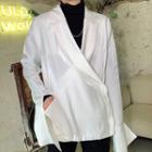 Flared-sleeve Open Front Blazer