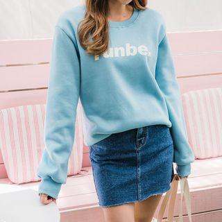 Lettering Thick Pullover
