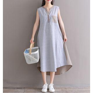 V-neck Midi Tank Dress