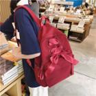Ribbon Lace-up Nylon Backpack