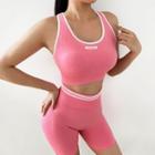 Cropped Sports Tank Top + High-waist Sports Shorts