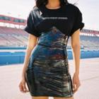 Patent Fitted Mini Skirt