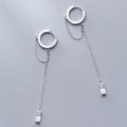 925 Sterling Silver Chain Dangle Earring 1 Pair - S925 Silver - Silver - One Size