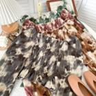 Tie-dyed Smocked Crop Top