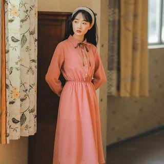 Midi Chiffon Shirtdress