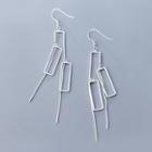 925 Sterling Silver Rectangle Drop Earring S925 Silver - Silver - One Size