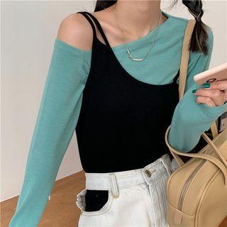 Long-sleeve Plain T-shirt / Camisole