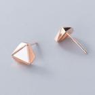 S925 Sterling Silver Shell Triangle Stud Earring