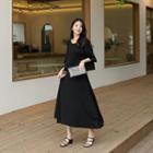 Set: Crop T-shirt + Long Camisole Dress