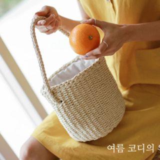 Rattan Bucket Handbag