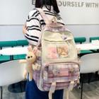 Plaid Color Panel Backpack