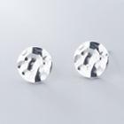 925 Sterling Silver Irregular Disc Earring 1 Pair - As Shown In Figure - One Size
