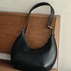 Faux Leather Zipped Hobo Bag