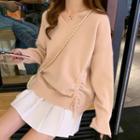 Drawstring Ruched Sweater