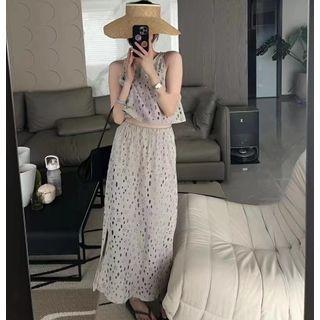 Set: Perforated Tank Top + Maxi Pencil Skirt