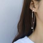 Non-matching Rhinestone Earring 1 Pair - Rose Gold - One Size