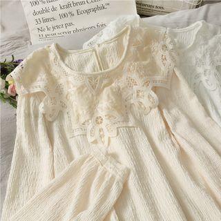 Lace-collar Lose-fit Top