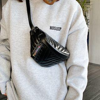 Lettering Zip Belt Bag