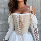 Sleeveless Lace-up Corset Top
