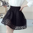Perforated Flared Skirt