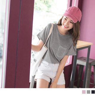 Striped Pocket Short Sleeve T-shirt