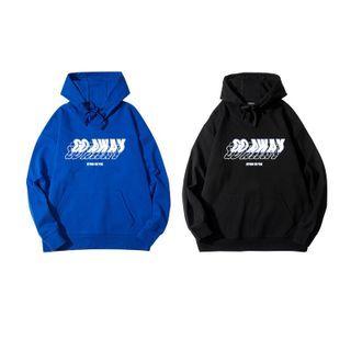 Long Sleeve Fleece Lettering Hoodie