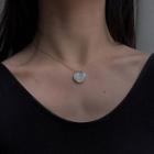 Shell Disc Pendant Necklace As Shown In Figure - One Size