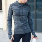Sports Hooded Long-sleeve Top
