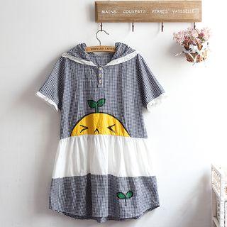Hooded Short-sleeve A-line Dress