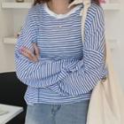 Striped Long-sleeve T-shirt Striped T-shirt - Blue - One Size