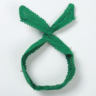 Faux Pearl Lace Wired Hair Tie