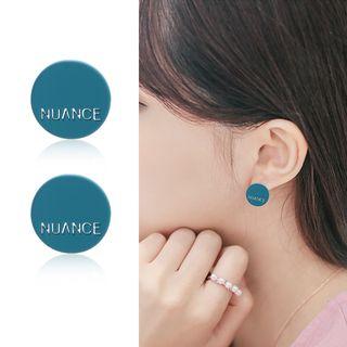 Lettering Disc Earring