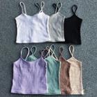 Plain Ribbed Camisole Top