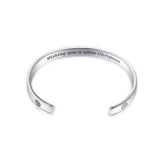 Fashion Simply Christmas Bangle Silver - One Size