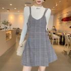 Plaid Dress As Shown In Figure - One Size