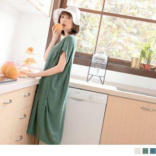 Batwing Cap Sleeve Loose Dress
