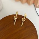 Knot Stainless Steel Earring 1 Pair - Gold - One Size