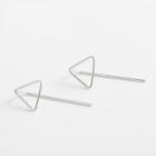 925 Sterling Silver Triangle & Bar Earring