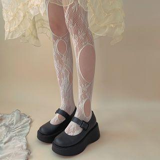 Cutout Lace Tights