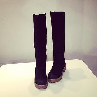 Faux Suede Tall Boots