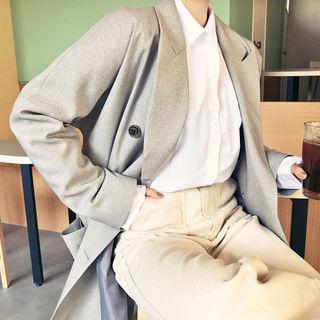 Peaked-lapel Longline Blazer