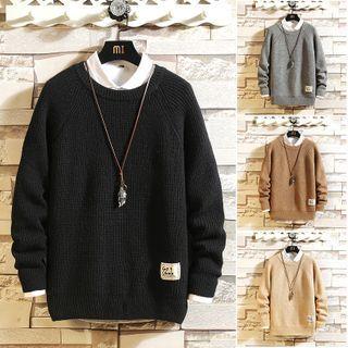 Mock Two Piece Applique Sweater