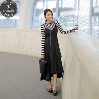 Spaghetti-strap Ruffled Long Tiered Dress